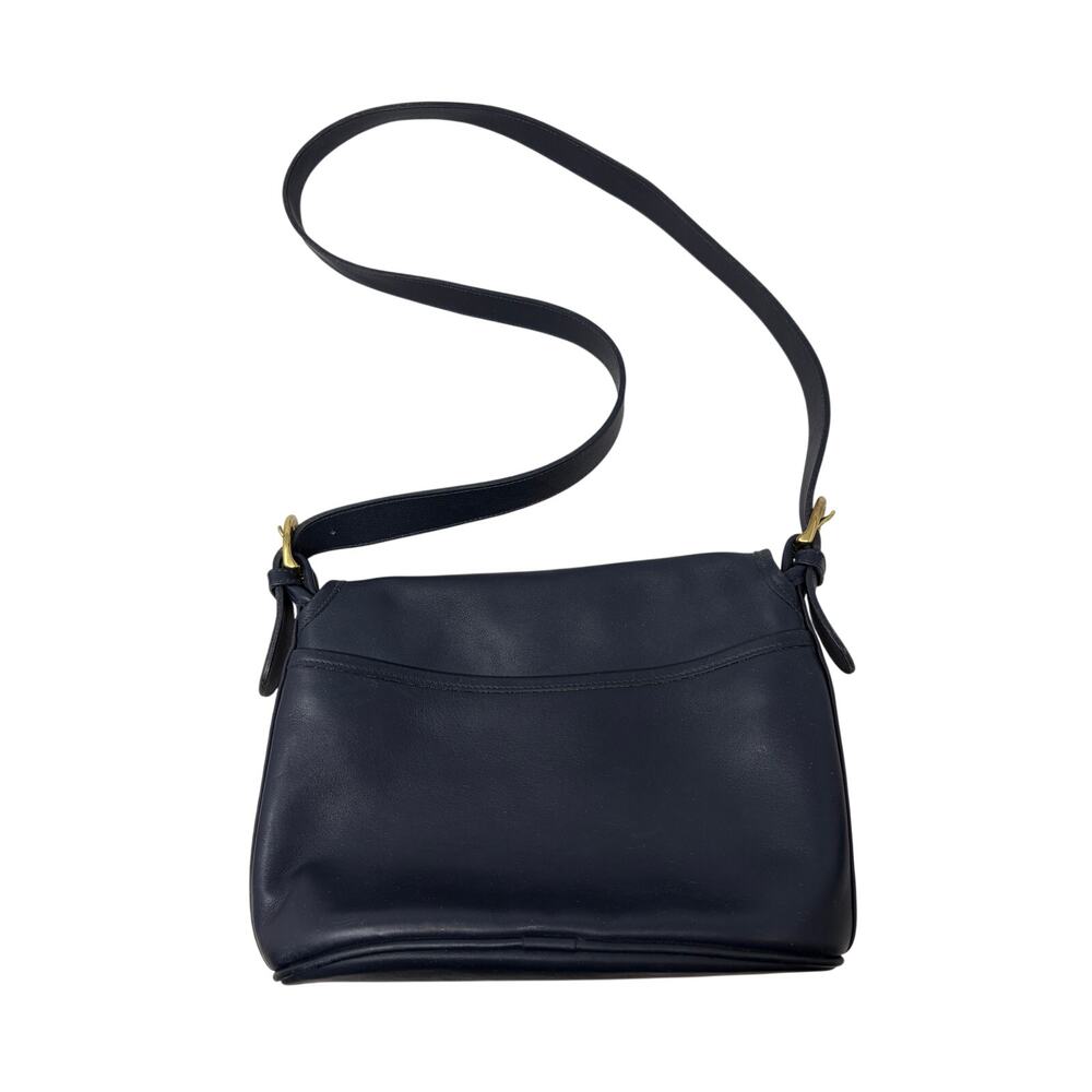Vintage Coach Court Bag 4150 Navy Blue Leather Crossbody Purse USA Costa Rica - Picture 5 of 10